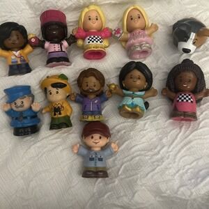 Fisher-Price Little People Mixed Figure Lot 11 Barbie Community Helpers Dog Toy